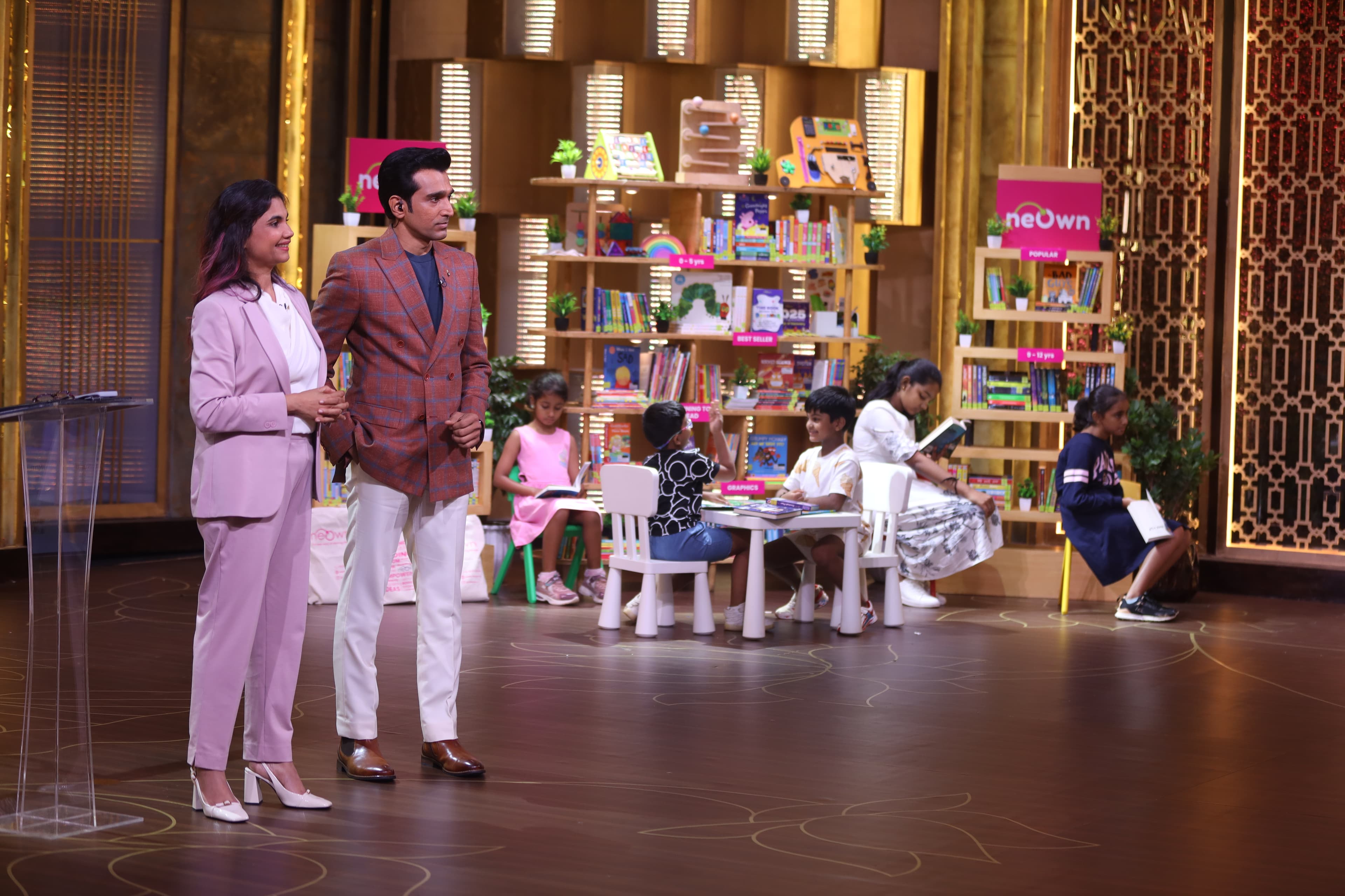 A colourful kids-brand pitch showcased on the Ideabaaz floor